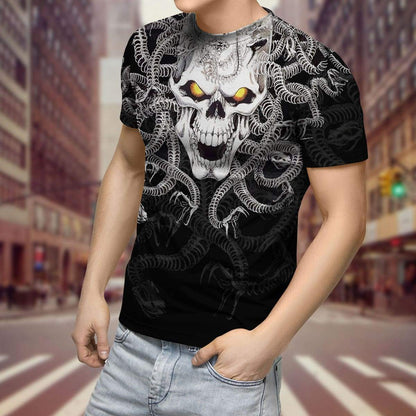 Customize Name Snake Skull Hoodie For Men And Women SN27032101