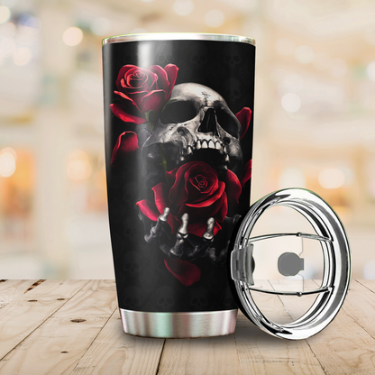 Customize Name Skull Satanic Steel Tumbler MH13042104