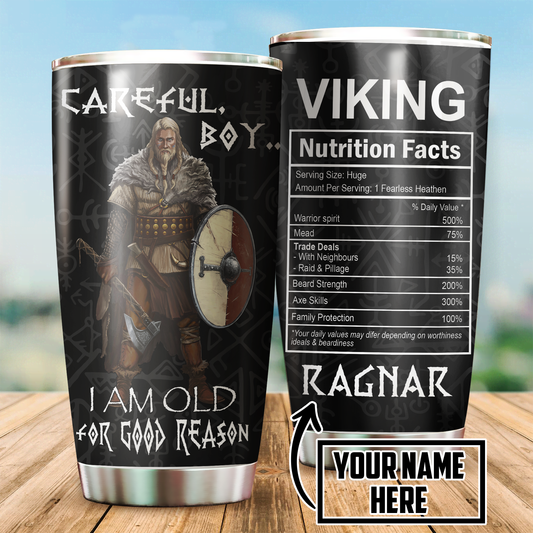 Customized Name Viking Steel Tumbler