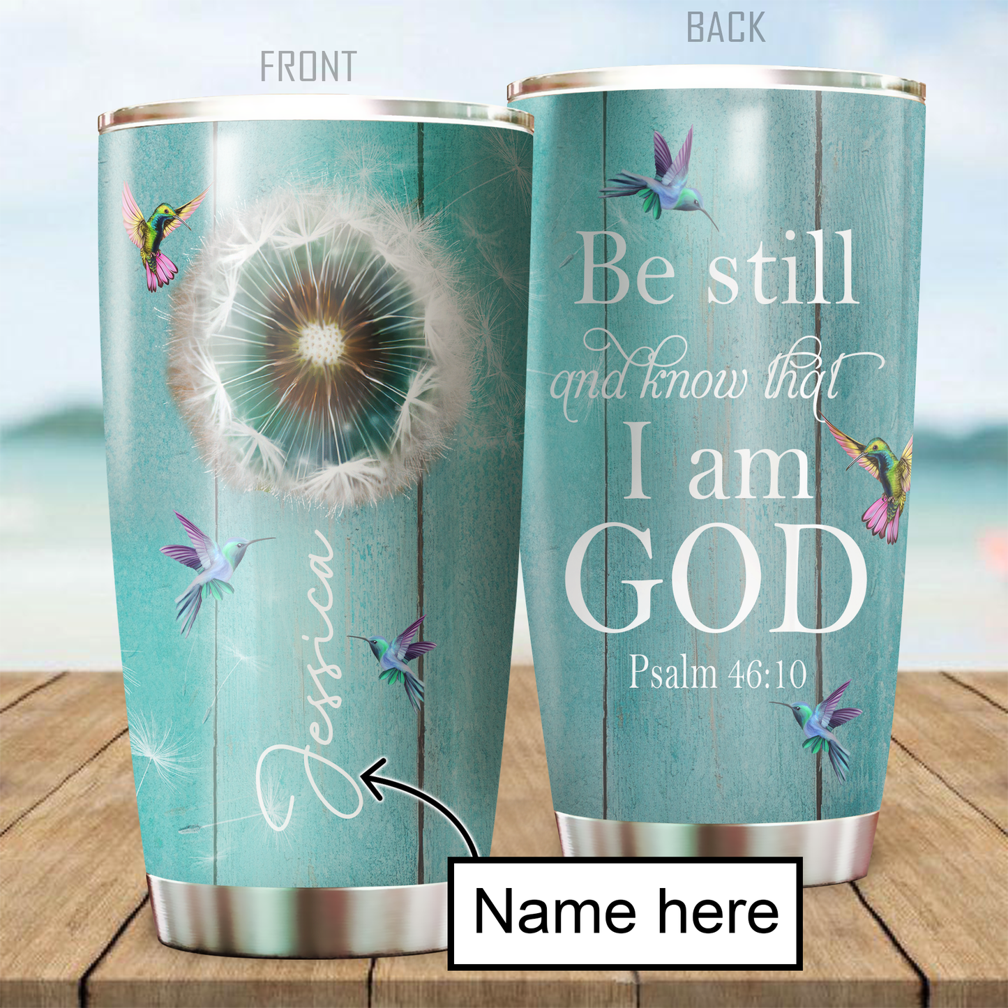 Custom Name XT Hummingbird Stainless Steel Tumbler