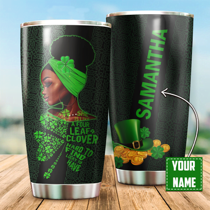 Irish Black Girl Stainless Steel Tumbler  Custom Name XT