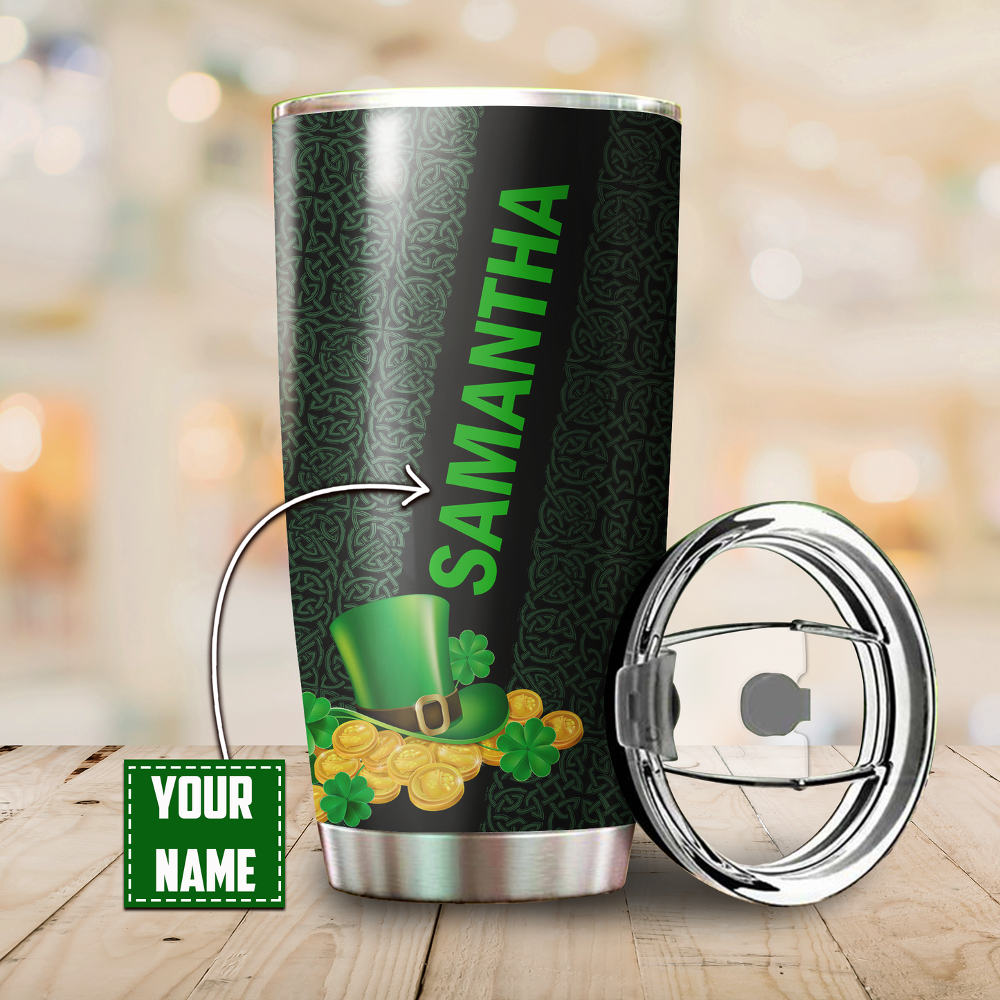Irish Girl Stainless Steel Tumbler  Custom Name XT