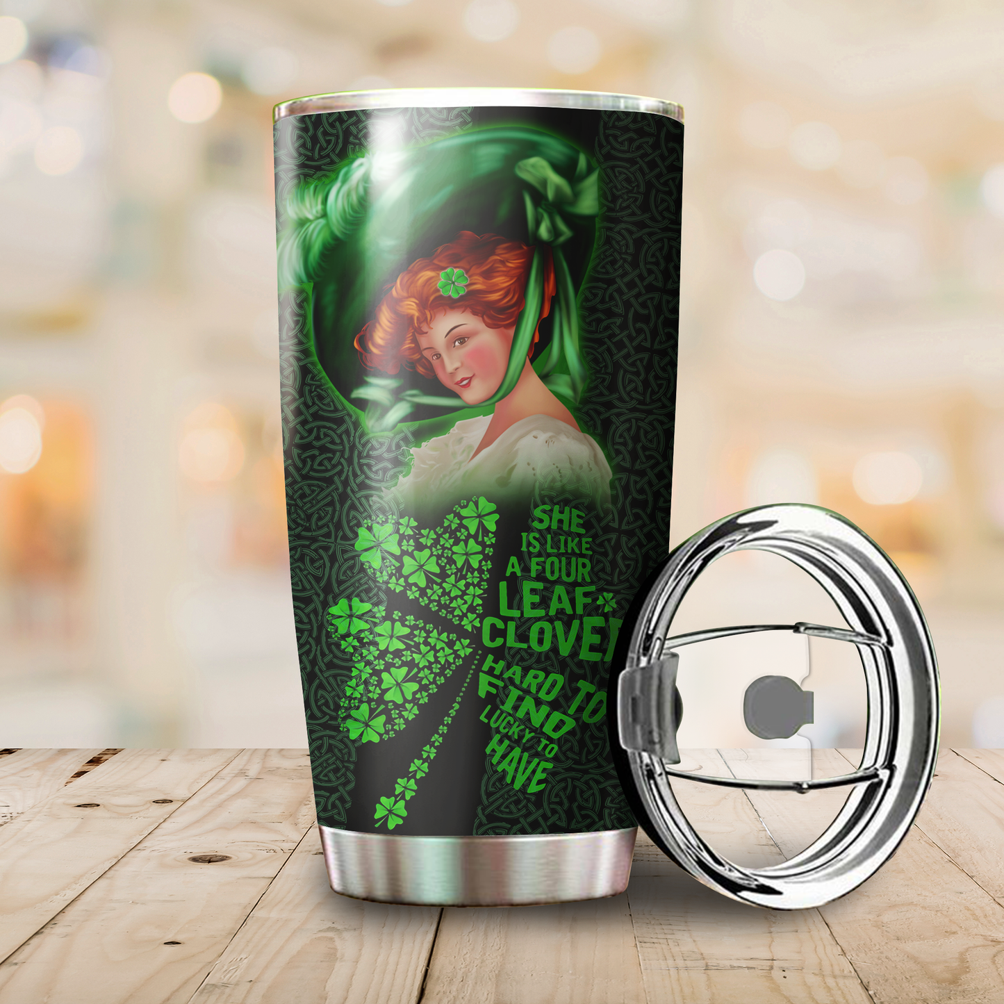 Irish Girl Stainless Steel Tumbler  Custom Name XT