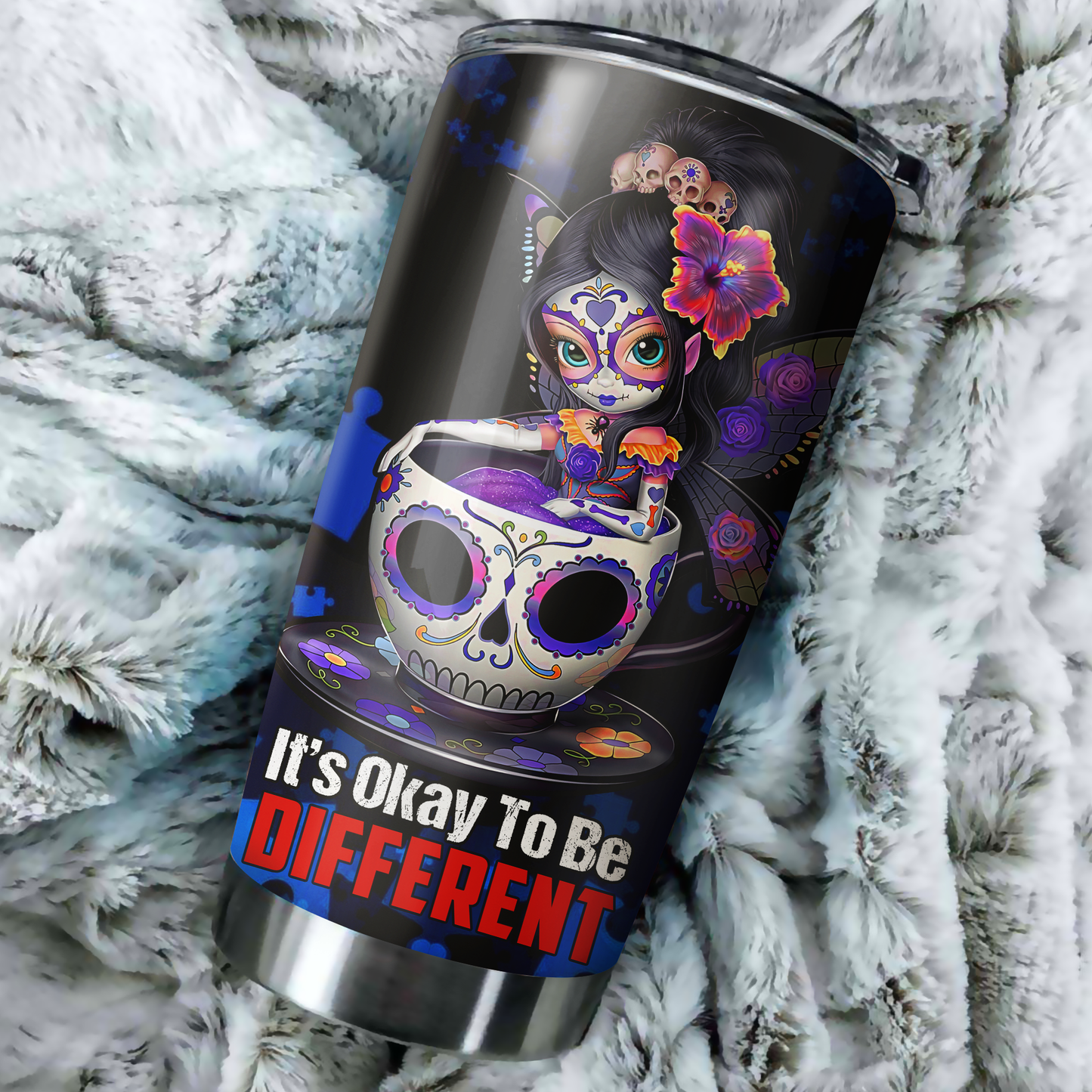 Autism  Stainless Steel Tumbler  Custom Name XT