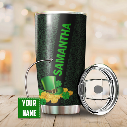 Irish Black Girl Stainless Steel Tumbler  Custom Name XT
