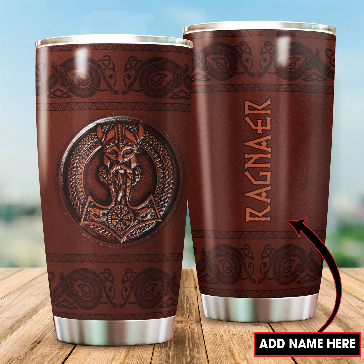 Customized Name Viking Steel Tumbler