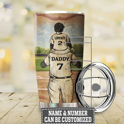Customize Name Baseball Steel Tumbler HHT01062103