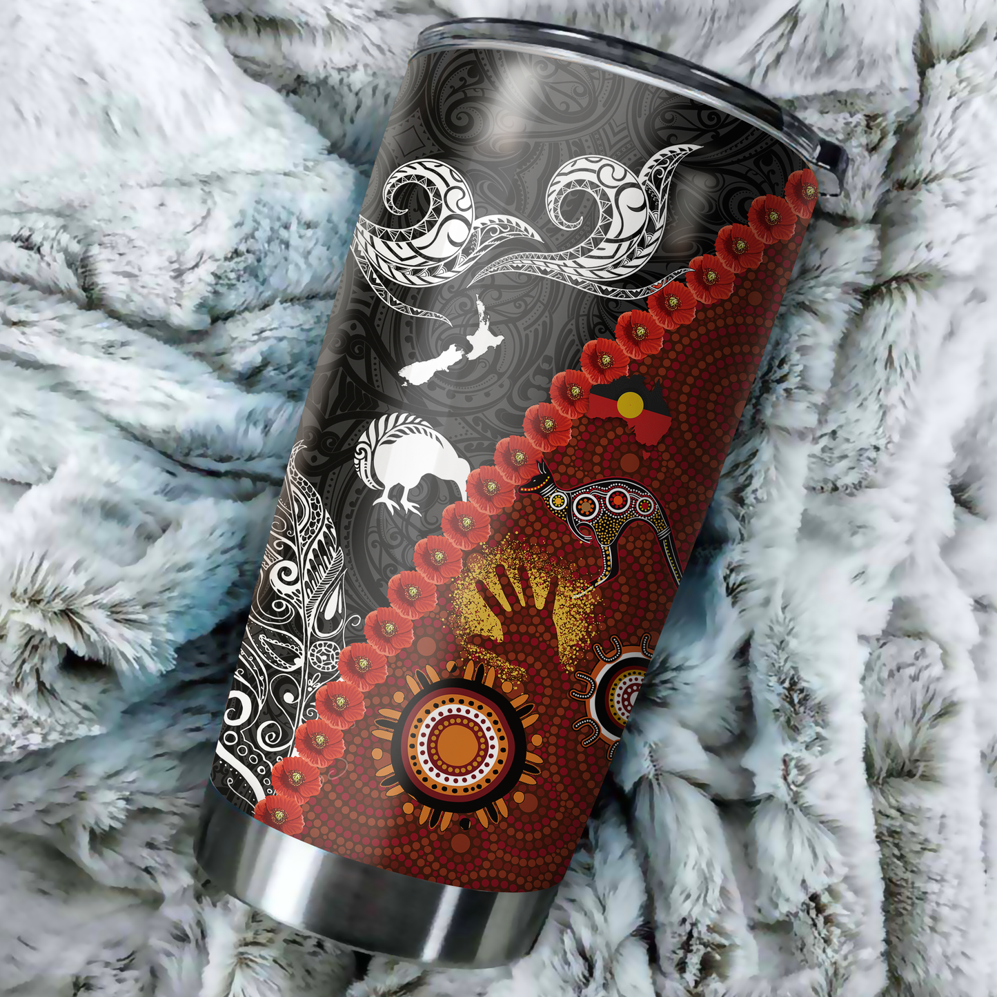 New Zealand Maori And Australia Aboriginal We Are Family Stainless Steel Tumbler 20Oz