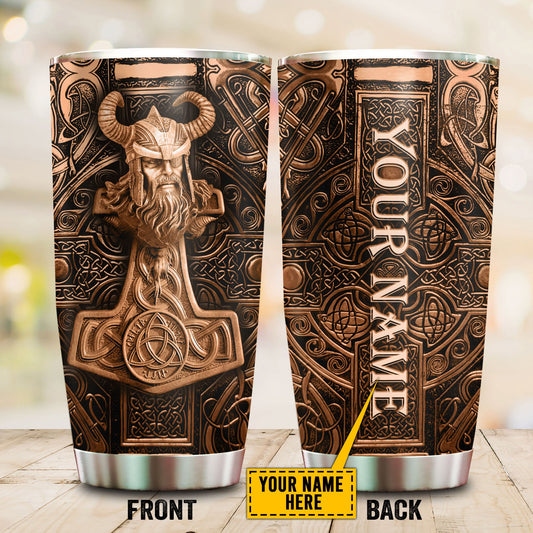 Customized Name Viking Steel Tumbler