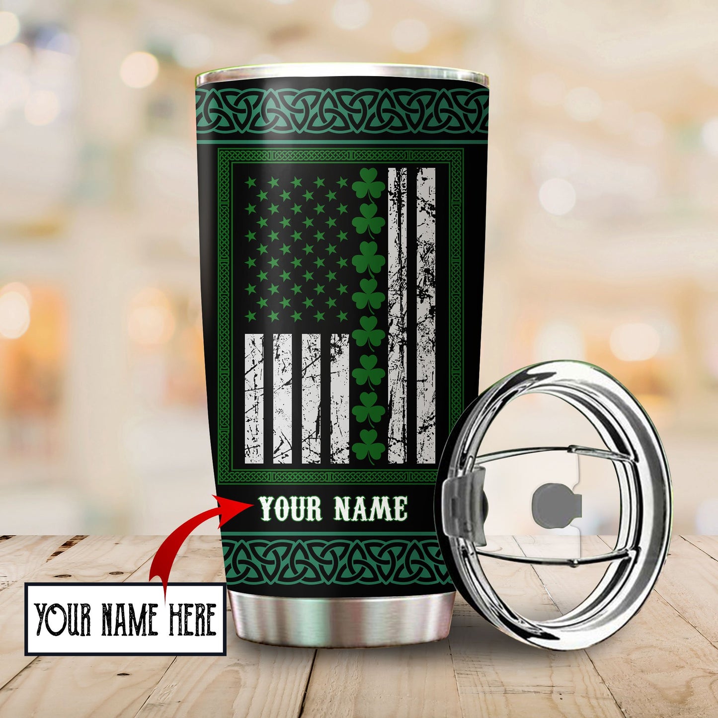 Customize Name Irish Stainless Steel Tumbler Irish By Blood