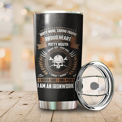 Premium Personalized 3D Printed Brotherhood Of IronWorkers Stainless Tumbler