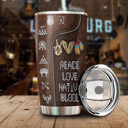 Customized Name Native American Steel Tumbler