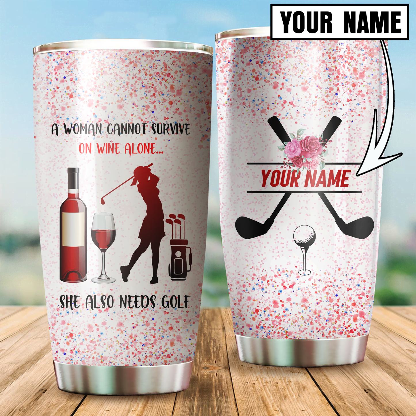 Custom Name XT Golf Lovers Stainless Steel Tumbler MH16042103.S2