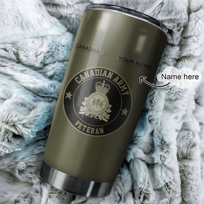 Personalized Name XT Canadian Veteran  Stainless Steel Tumbler 04032105.CXT