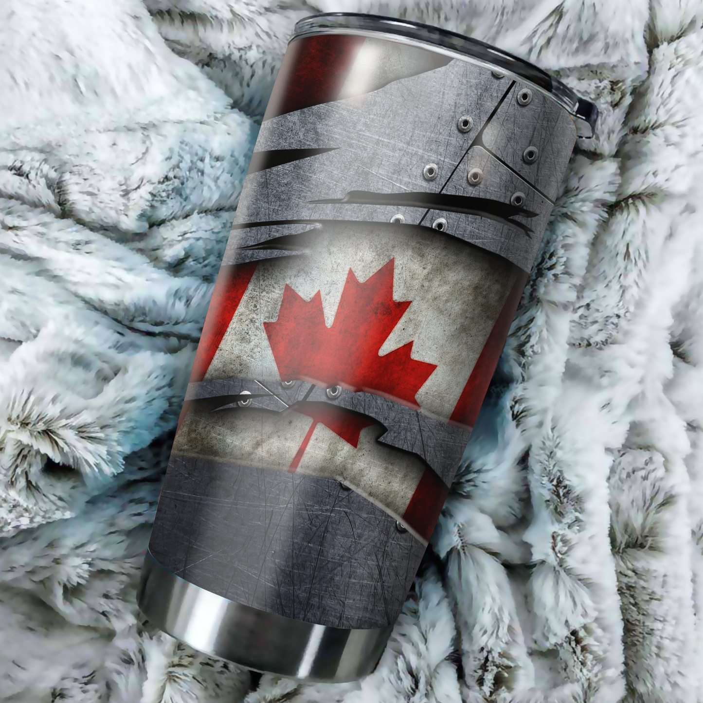 Canadian Veteran Coat of Arms Stainless Steel Tumbler SN17032103.S1