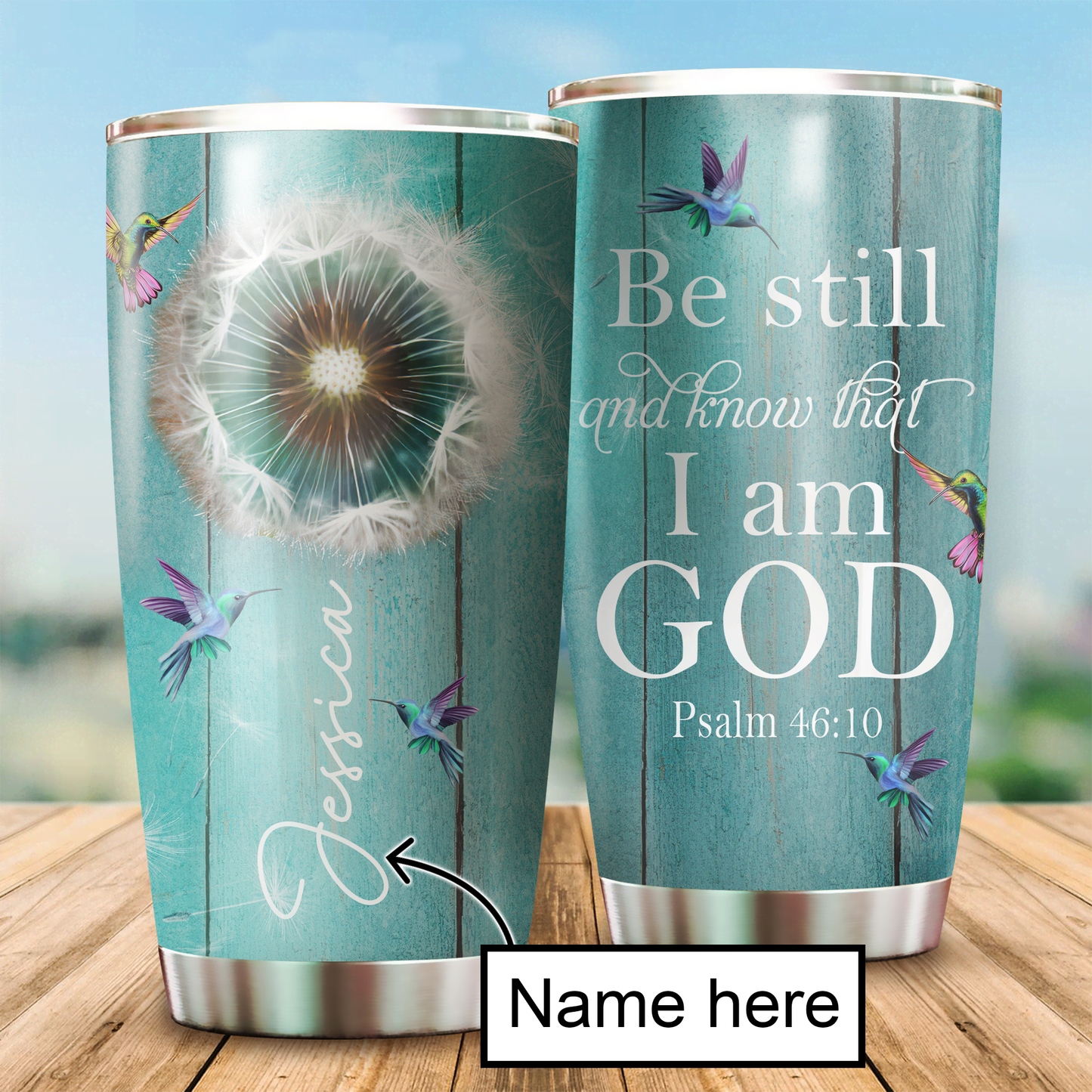 Custom Name XT Hummingbird Stainless Steel Tumbler