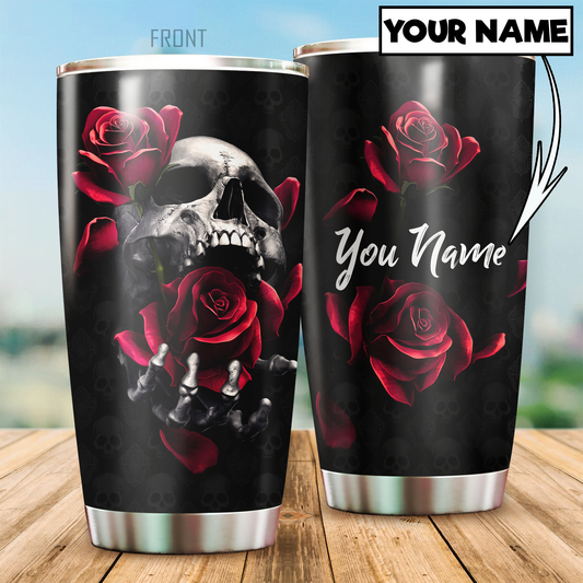 Customize Name Skull Satanic Steel Tumbler MH13042104