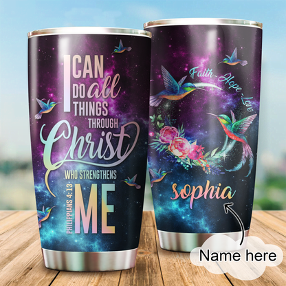 Custom Name XT Hummingbird Stainless Steel Tumbler