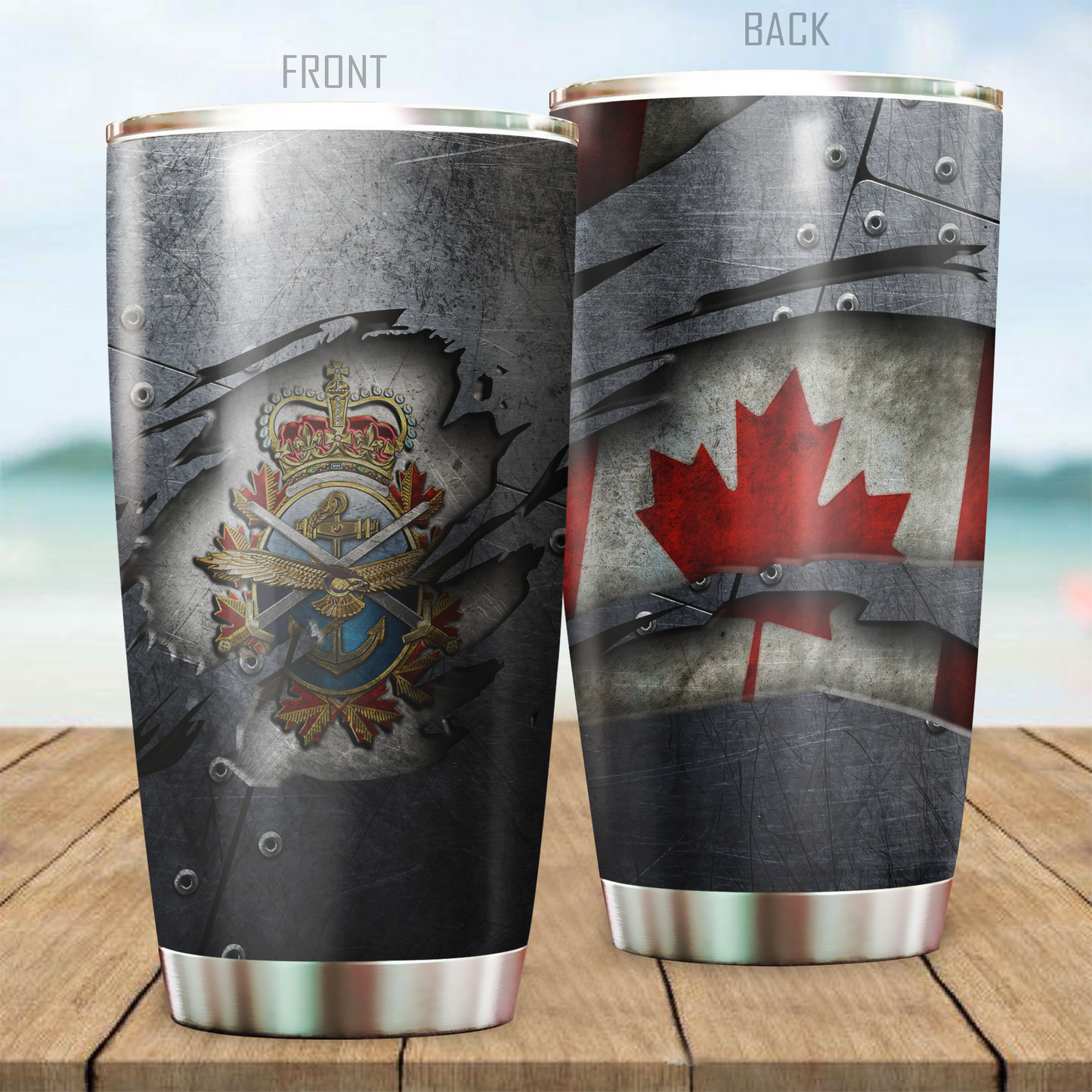XT Canadian Veteran Armed Forces Stainless Steel Tumbler SN17032101.S2
