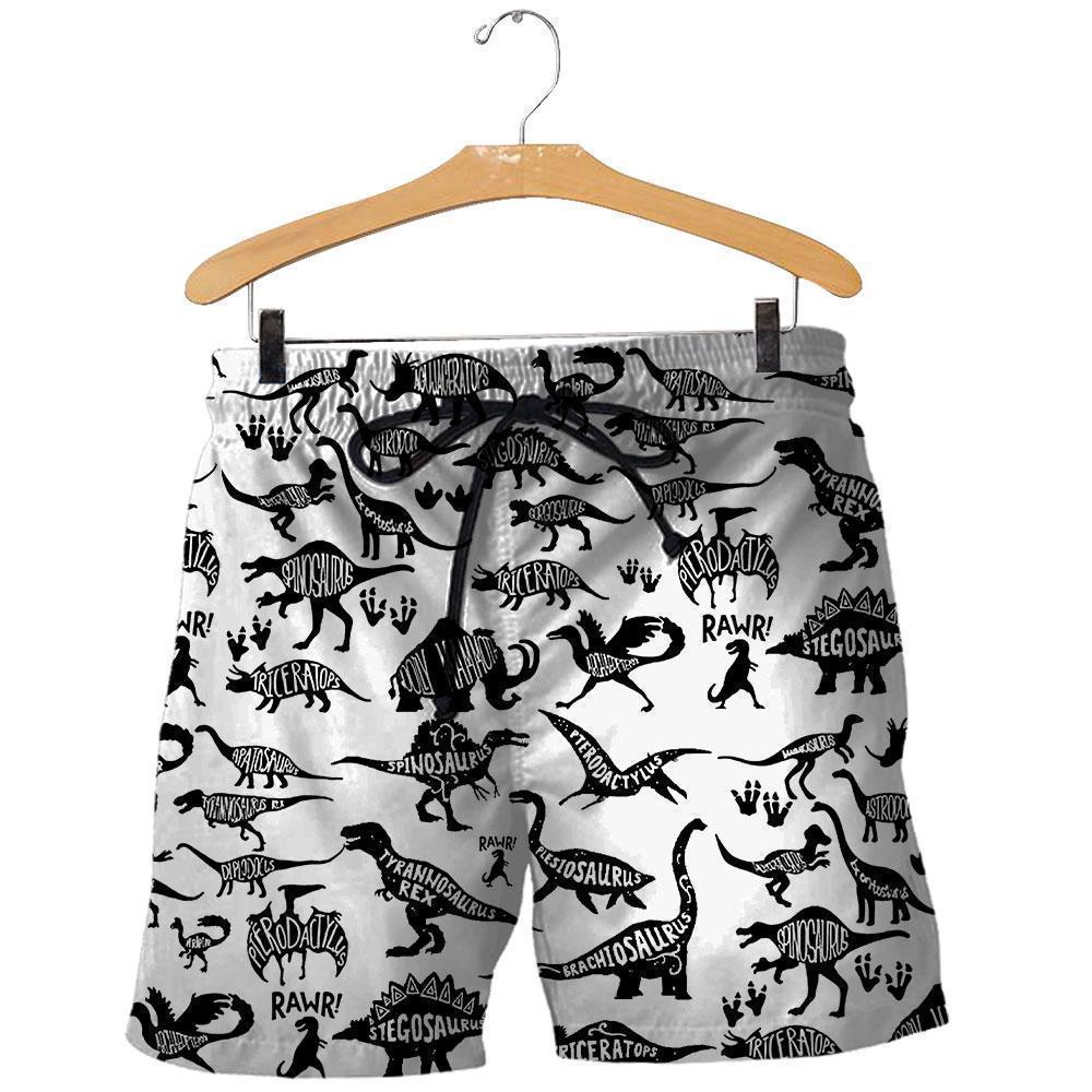 3D All Over Printed Dinosaurs Name Shirt-3D All Over Printed Clothes-HP Arts-Shorts-XS-Vibe Cosy™