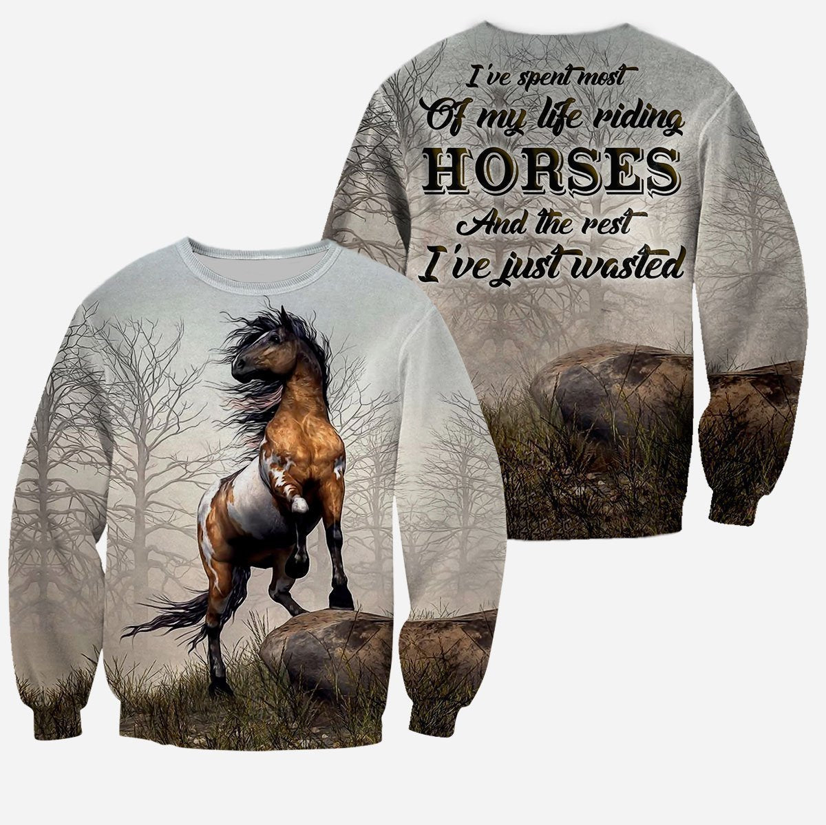 3D All Over Printed Riding Horse Shirts-Apparel-HP Arts-Sweatshirt-S-Vibe Cosy™