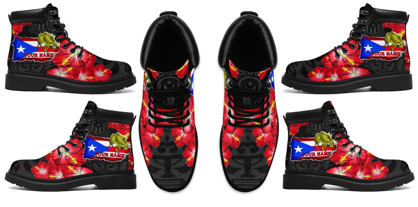 Customize Name Puerto Rico Boots For Men and Women SN17042101.S3