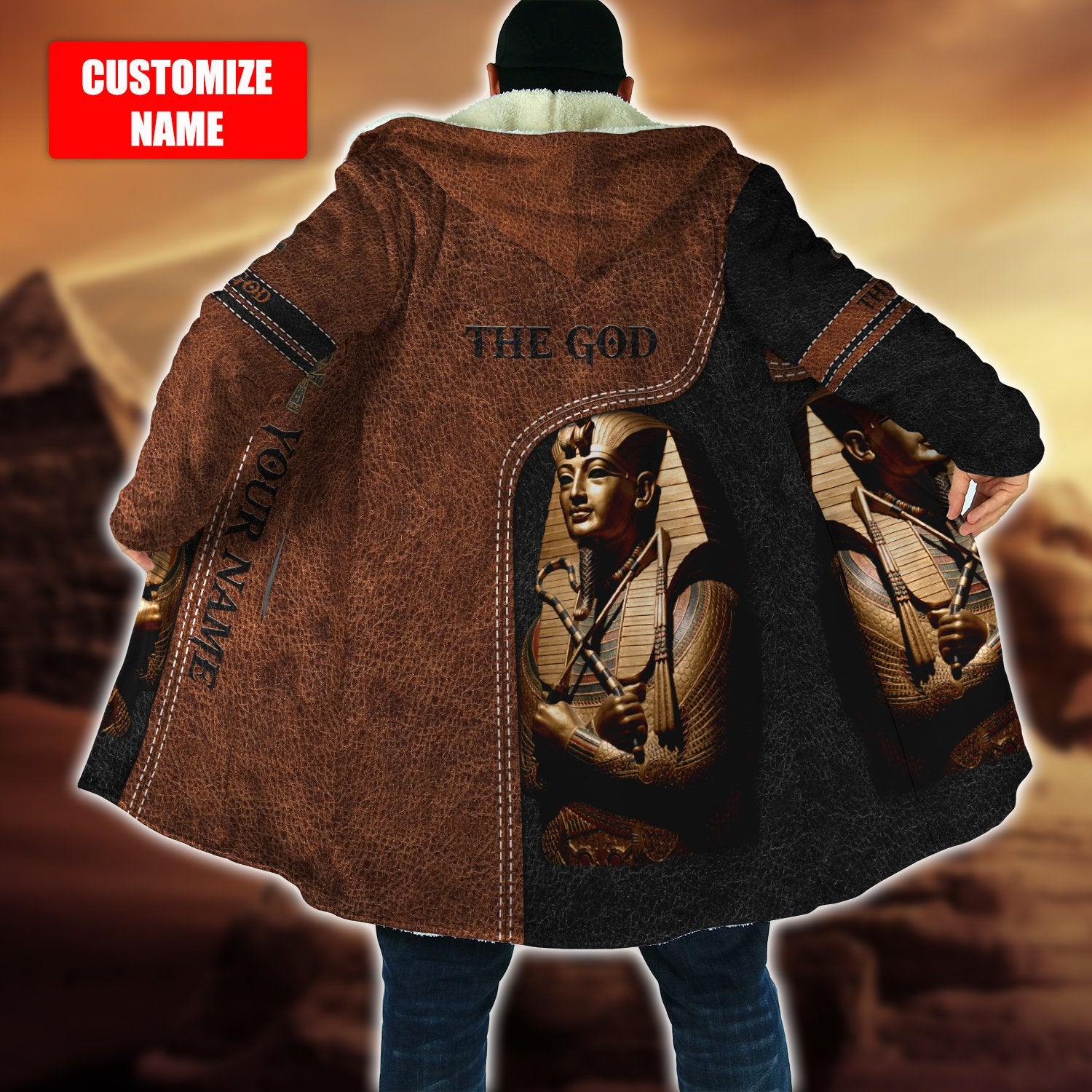 Custom name Pharaoh The God Ancient Egypt 3D design print Coat – Run ...