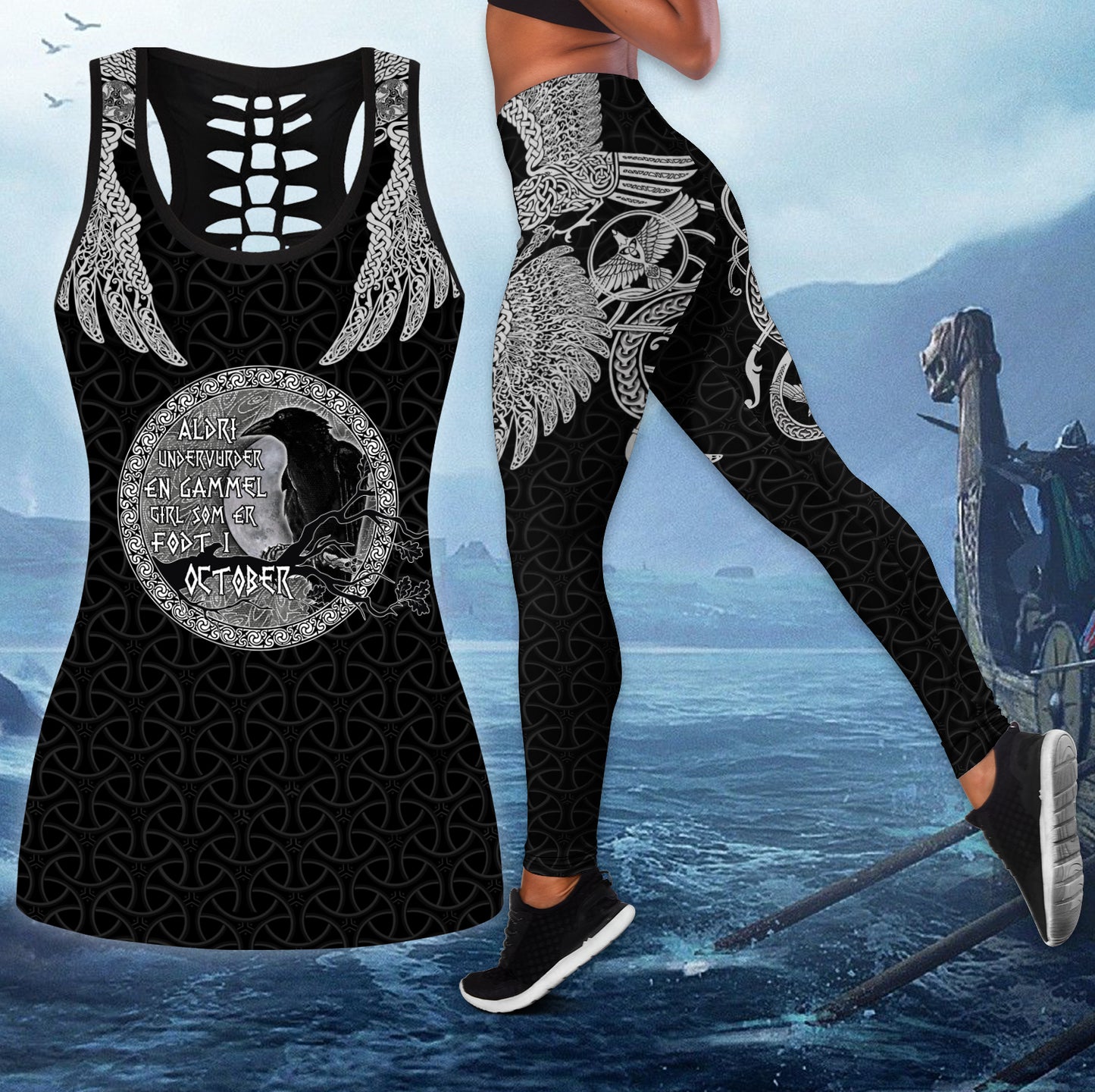 Viking October Girl - Aldri Undervurder Combo Tank Top + Legging