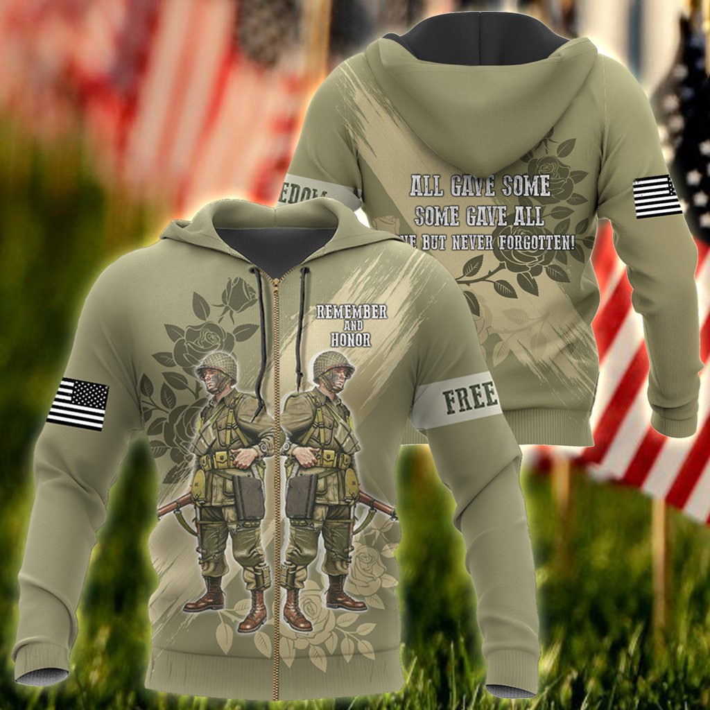 Memorial day Remember and honor the heroes full 3D over printed shirts TR220405-Apparel-Huyencass-Hoodie-S-Vibe Cosy™
