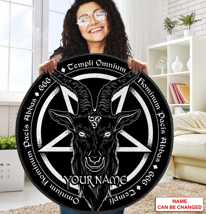 Customize Name Satanic Circle Rug MH24052101
