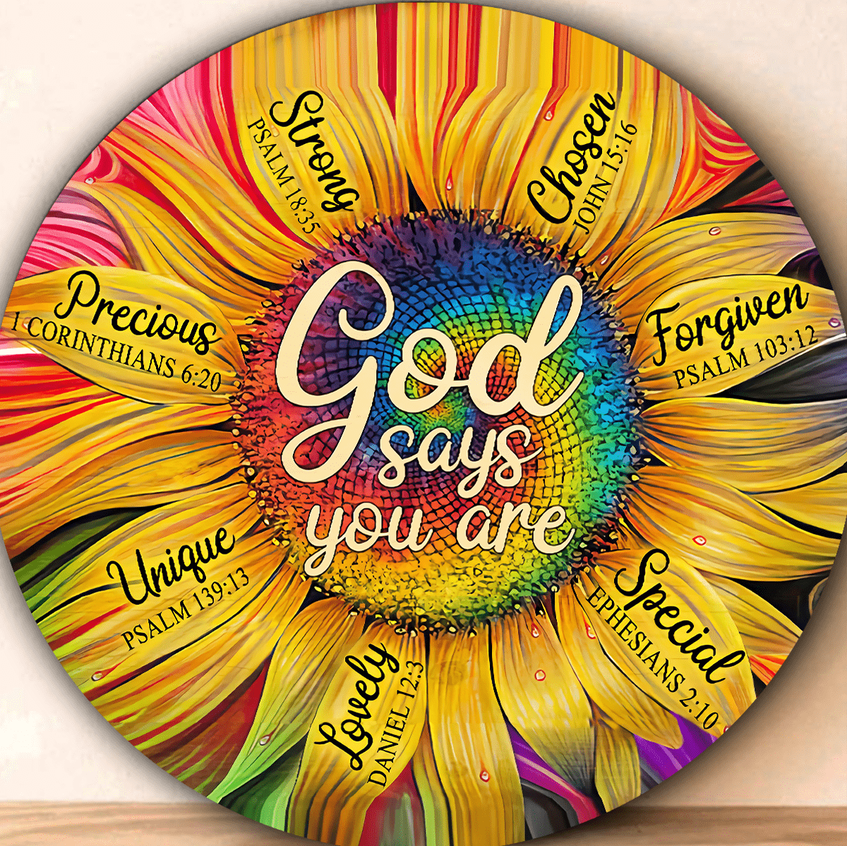 Jesus-Daisy God Say You Are Circle Rug DA20052102