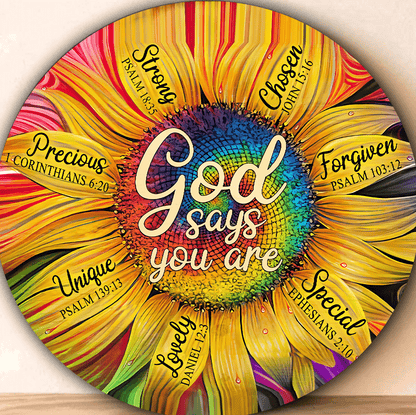 Jesus-Daisy God Say You Are Circle Rug DA20052102