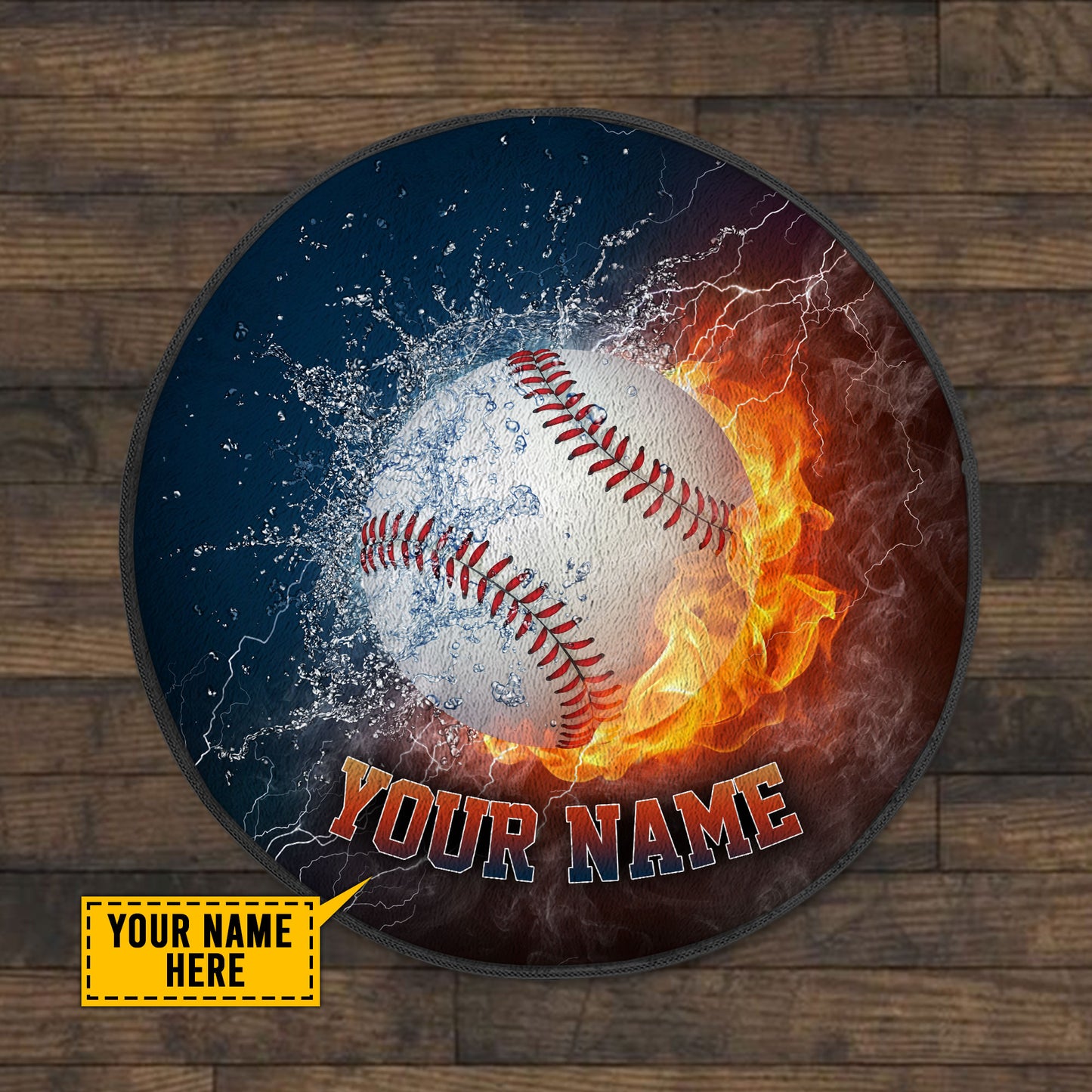 Customize Name Baseball Circle Rug NTN29052103