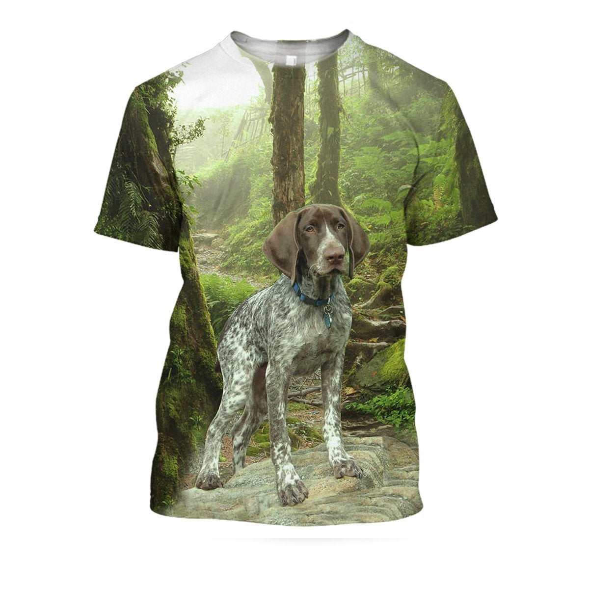 All Over Print Hunting Dog German Shorthaired-Apparel-HbArts-T-Shirt-S-Vibe Cosy™