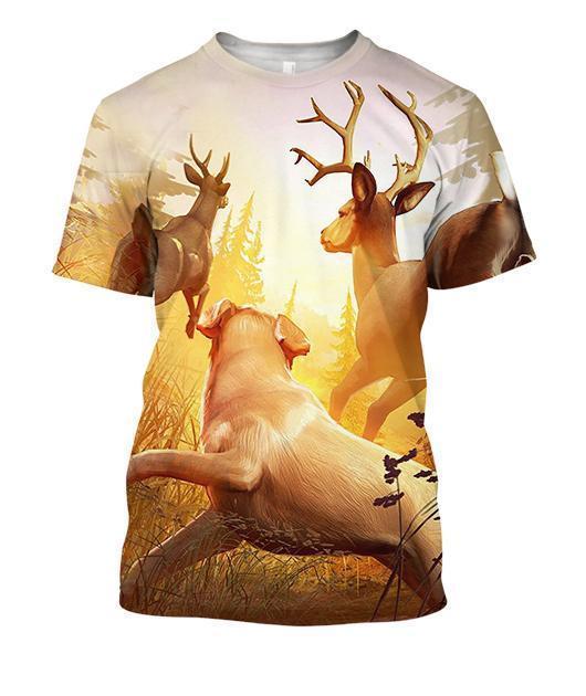 All Over Printed Hunting Dog Closthes-Apparel-HbArts-T-Shirt-S-Vibe Cosy™