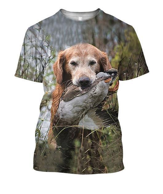 All Over Print Hunting Dog Clothes-Apparel-HbArts-T-Shirt-S-Vibe Cosy™