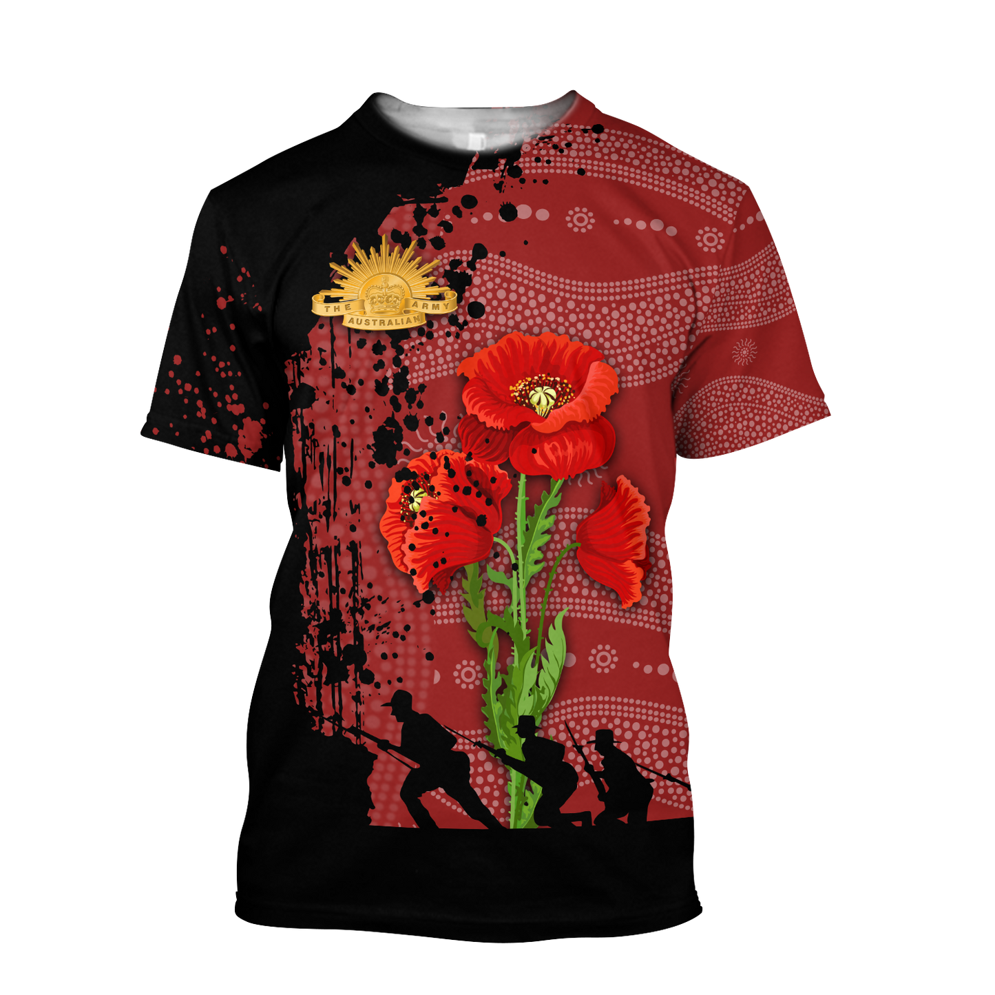 Premium Anzac Day Poppy 3D Printed Unisex Shirts TN