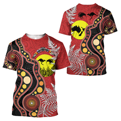 New Zealand Maori And Australia Aboriginal We Are Family 3D Printed Unisex Shirts TN