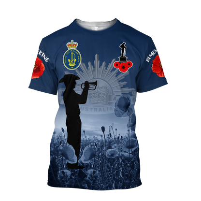 Premium Anzac Day Royal Australian Navy 3D Printed Unisex Shirts TN
