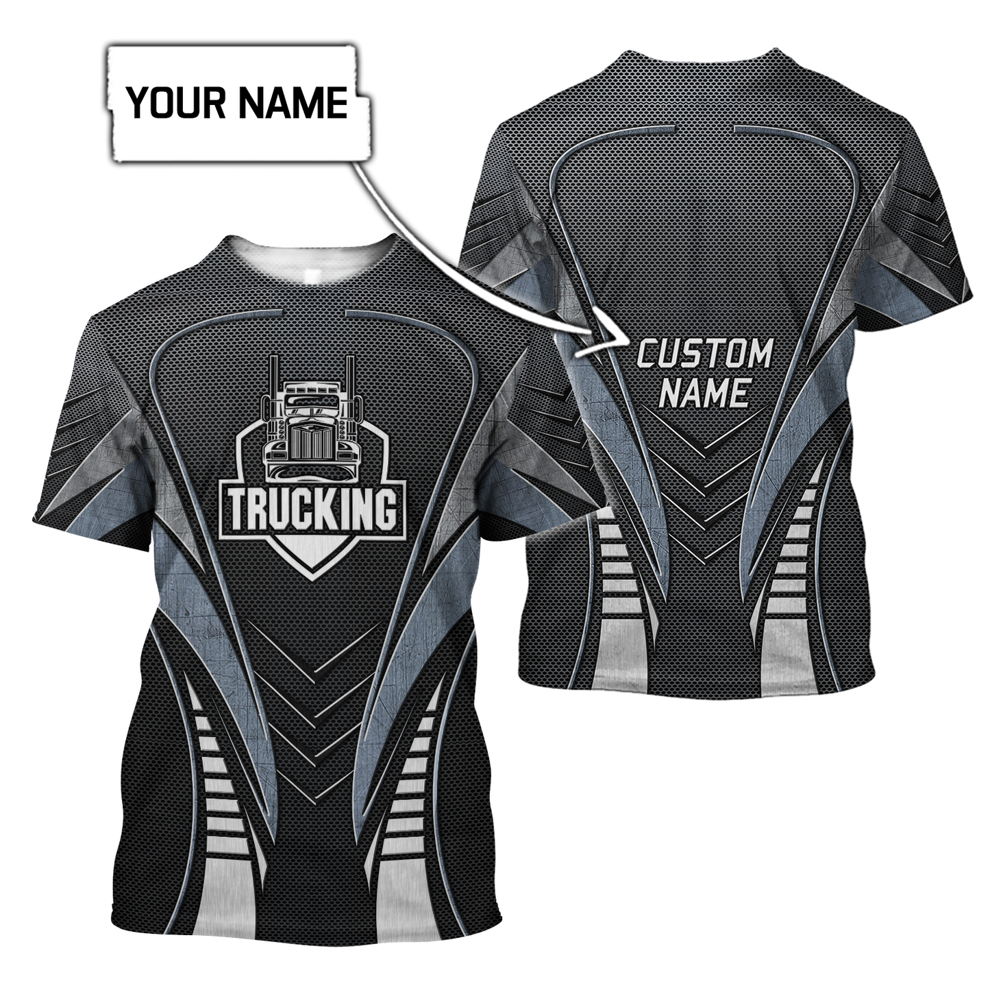 Personalized Premium Trucker Metal 3D Printed Unisex Shirts TN
