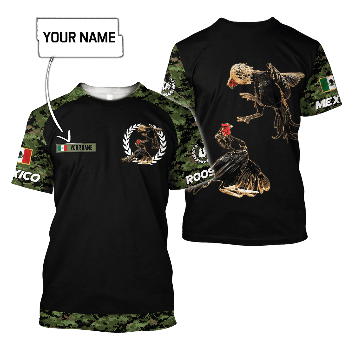 Personalized Mexican Rooster 3D Printed Unisex Shirts HHT10052102