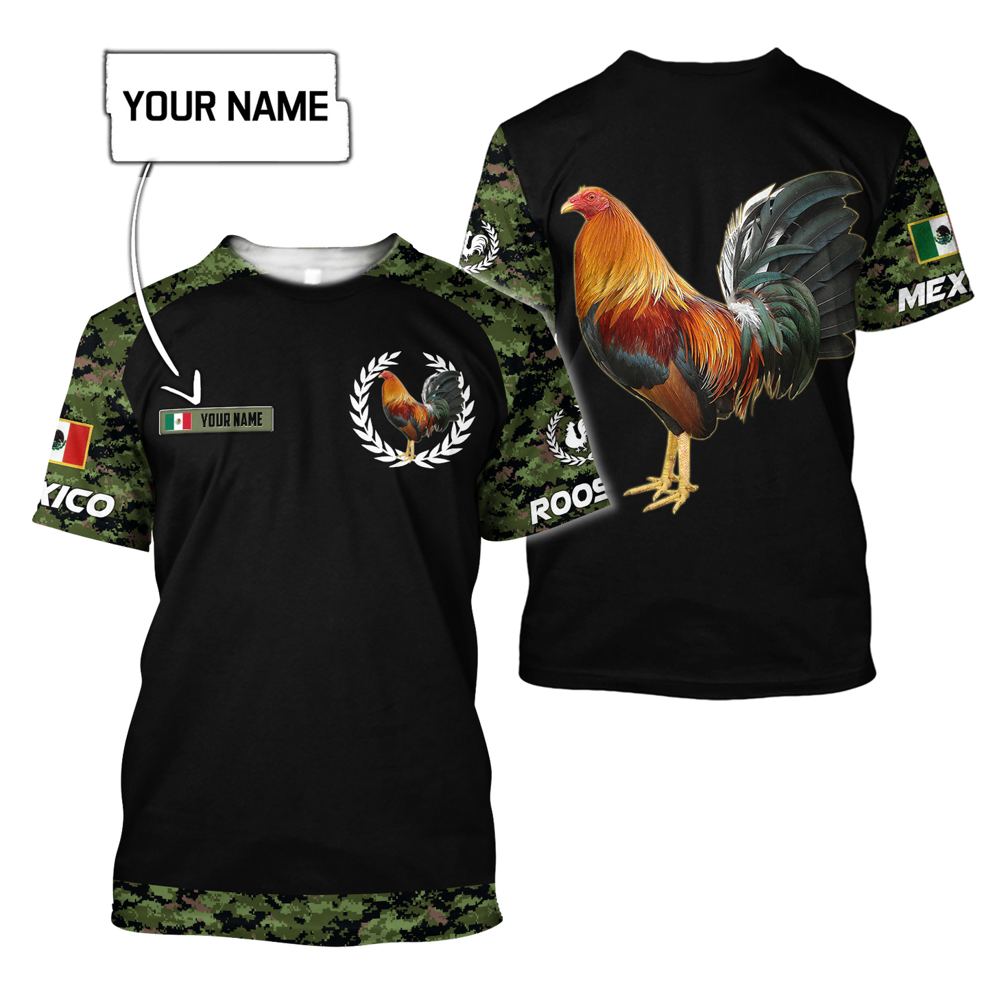 Personalized Mexican Rooster 3D Printed Unisex Shirts HHT10052103