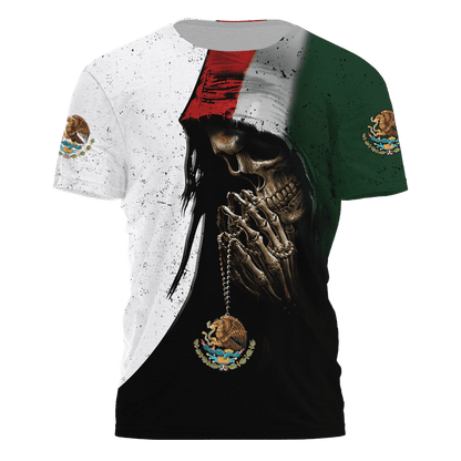 Skull Mexico 3D All Over Printed Unisex Shirts