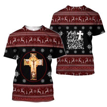 Jesus Christmas  3D All Over Printed Shirts For Men and Women
