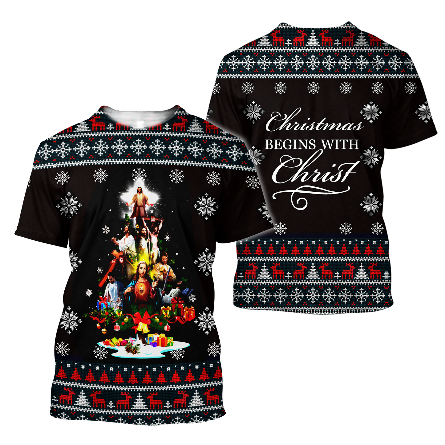 Jesus Christmas 3D All Over Printed Shirts For Men and Women