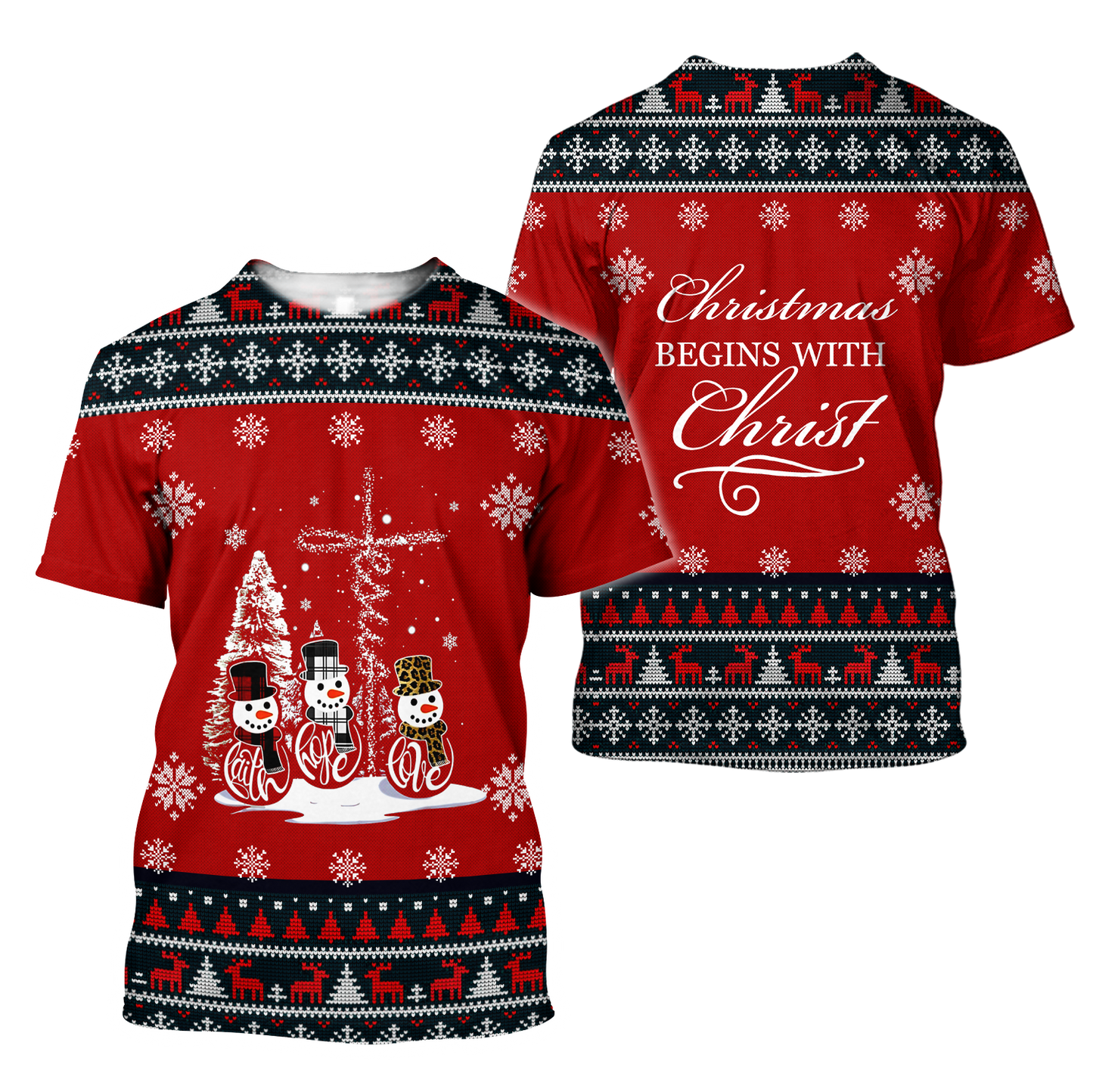 Jesus Christmas 3D All Over Printed Shirts For Men and Women