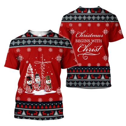 Jesus Christmas 3D All Over Printed Shirts For Men and Women