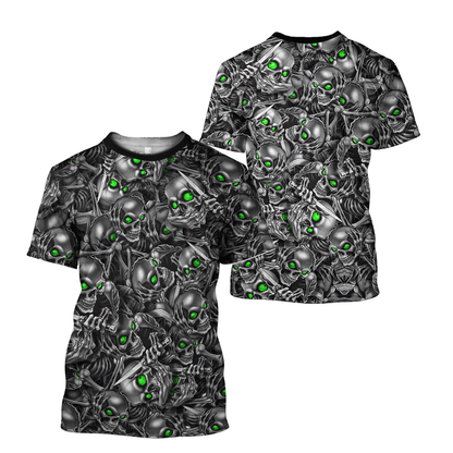 Green Eyes Skull Unisex T-shirt KL12112202