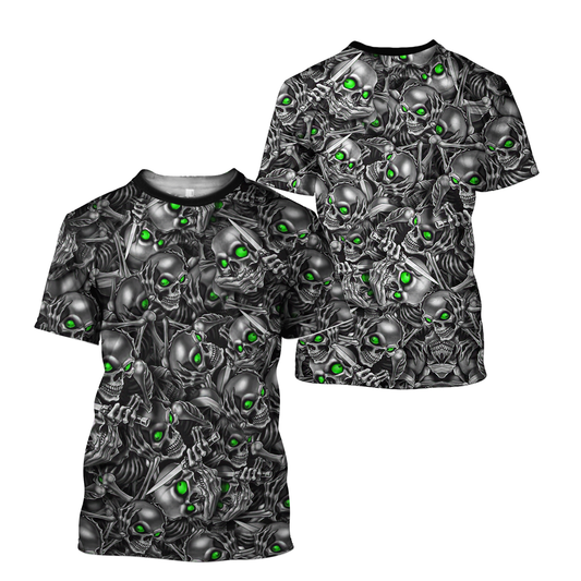 Green Eyes Skull Unisex T-shirt KL12112202