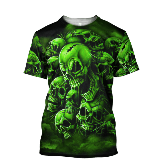 Skull Unisex Tshirt Blue Flames Ver KL18122102